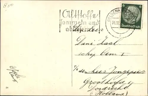 Ak Fröhliches Neujahr, Schornsteinfeger