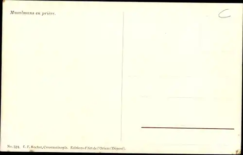 Künstler Ak Konstantinopel Istanbul Türkei, Musulmans en priere