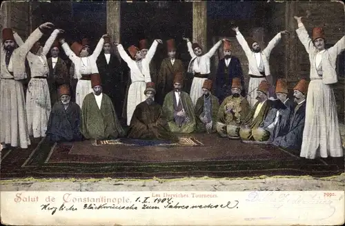 Ak Konstantinopel Istanbul Türkei, Die wirbelnden Derwische