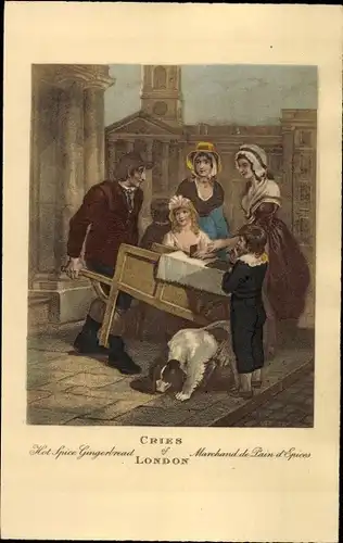 Künstler Ak London, Stadttypen, Brothändler, Gewürzhändler