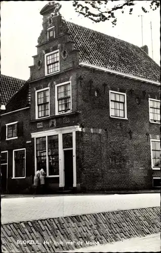 Ak Blokzijl Overijssel Niederlande, Het huis met de Molen, Handlung