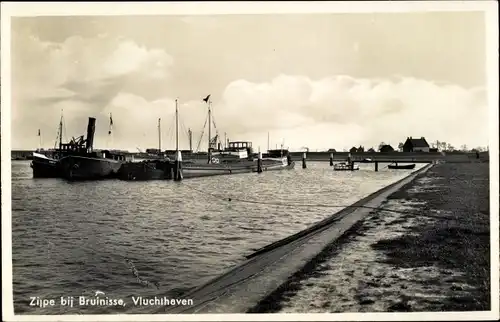 Ak Zijpe Bruinisse Zeeland, Hafen, Schiffe