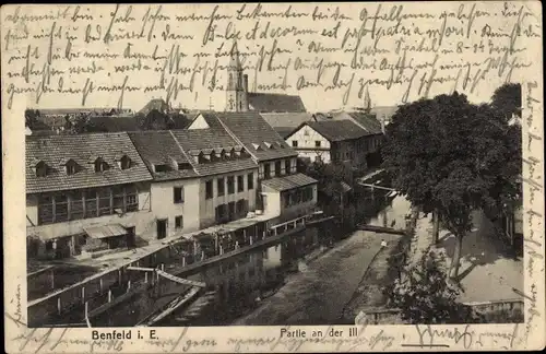Ak Benfeld Elsass Bas Rhin, Partie an der Ill