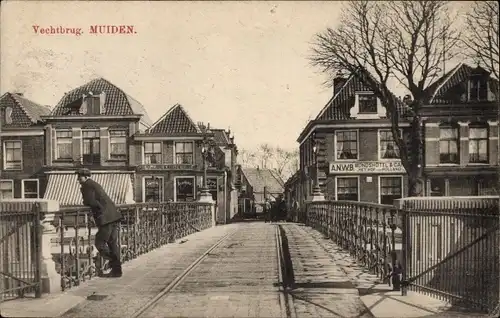 Ak Muiden Nordholland Niederlande, Vechtbrug