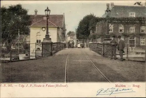 Ak Muiden Nordholland Niederlande, Brücke