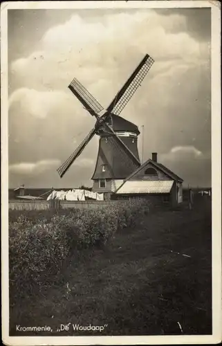 Ak Krommenie Zaanstad Nordholland Niederlande, Windmühle De Woudaap