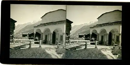Stereo Foto Zermatt Kt. Wallis Schweiz, Kapelle