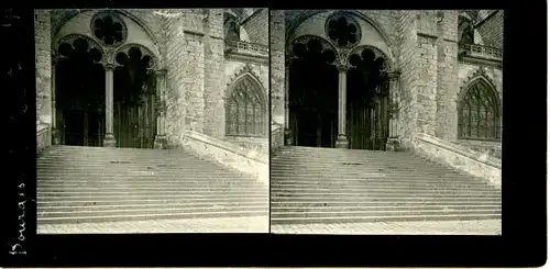 Stereo Foto Bourges Cher, Portal der Kathedrale