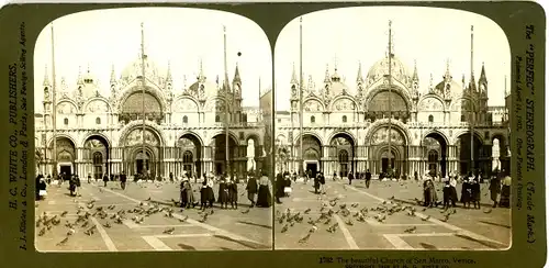 Stereo Foto Venezia Venedig Veneto, Markuskirche und Markusplatz