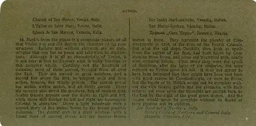Stereo Foto Venezia Venedig Veneto, Markuskirche und Markusplatz