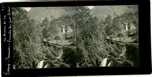 Stereo Foto Eaux Bonnes Pyrénées Atlantiques, Wasserfall, Landschaft
