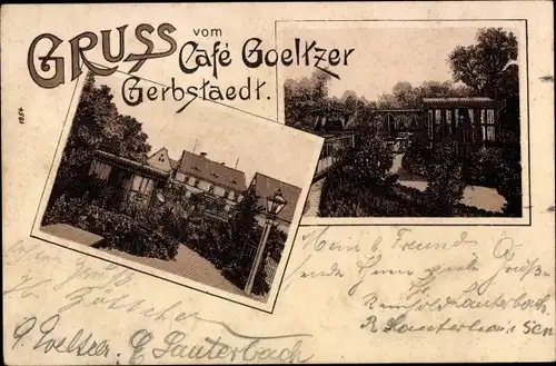 Ak Gerbstedt im Harzvorland, Cafe Goeltzer