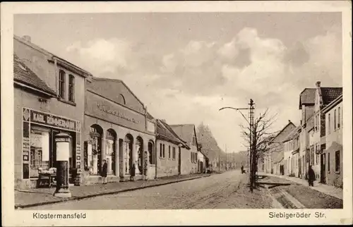 Ak Klostermansfeld in Sachsen Anhalt, Siebigeröder Straße