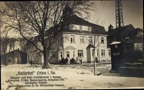 Foto Ak Erlau in Sachsen, Kaiserhof, Etablissement I. Ranges