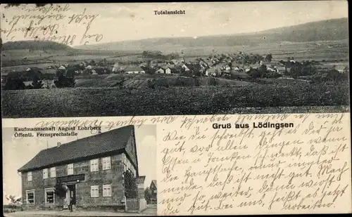 Ak Lödingsen Adelebsen Niedersachsen, Panorama, Kaufmannschaft August Lohrberg