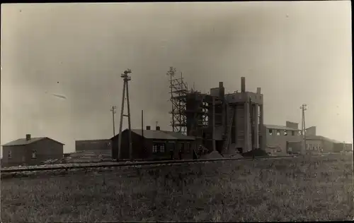 Foto Ak Erwitte in Westfalen, Fabrikanlagen, Baugerüst