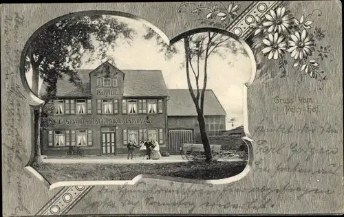 Passepartout Ak Blankenrath im Hunsrück, Gastwirtschaft Petry Hof