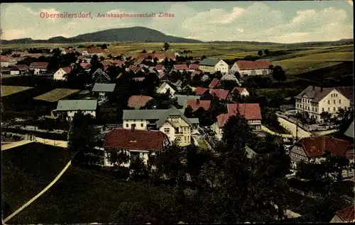 Ak Oberseifersdorf Mittelherwigsdorf Oberlausitz, Totalansicht