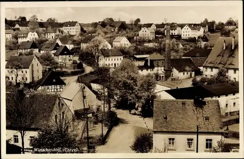 Ak Wünschendorf Pockau Lengefeld im Erzgebirge Sachsen, Teilansicht
