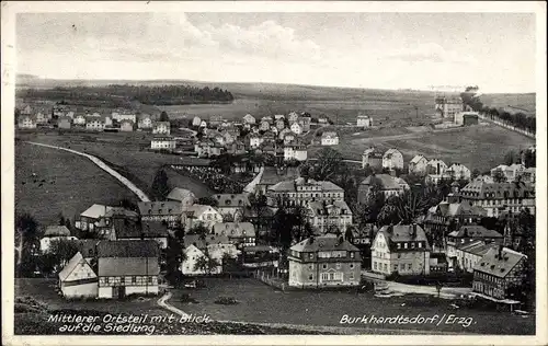 Ak Burkhardtsdorf im Erzgebirge, Mittlerer Ortsteil, Siedlung