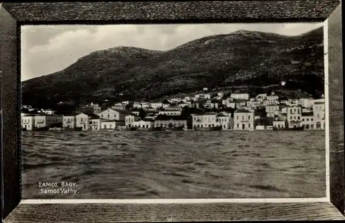 Passepartout Ak Vathy Samos Griechenland, Blick vom Meer