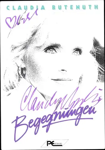 Autogrammkarte Schauspielerin Claudia Butenuth