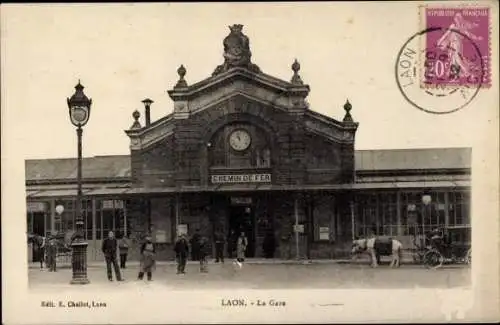 Ak Laon Aisne, Bahnhof