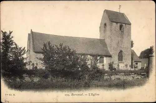 Ak Berneval le Grand Petit Caux Seine Maritime, L'Eglise