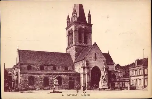 Ak Pavilly Seine-Maritime, Die Kirche