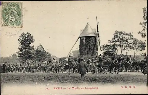 Ak Paris XVI, Bois de Boulogne, The Moulin de Longchamp