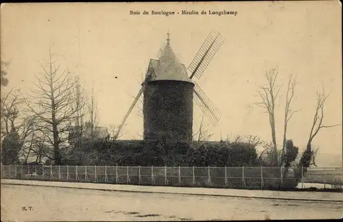 Ak Paris XVI, Bois de Boulogne, Moulin de Longchamp