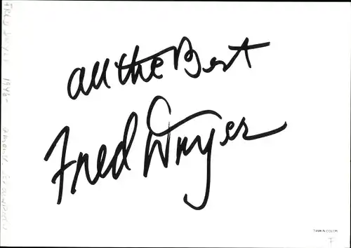 Foto Schauspieler Fred Dryer, Portrait, Autogramm