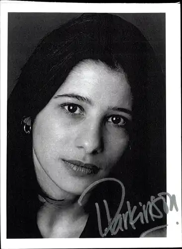 Autogrammkarte Schauspielerin Isabella Parkinson, Portrait, Autogramm