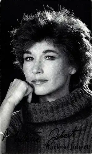 Autogrammkarte Schauspielerin Marlene Jobert, Portrait, Autogramm