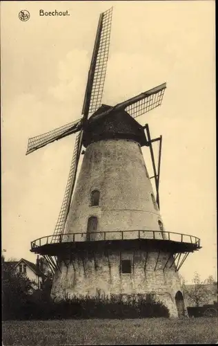 Ak Boechout Flanders Antwerpen, Windmühle