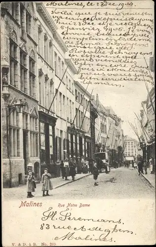 Ak Mechelen Mechelen Mechelen Flandern Antwerpen, Rue Notre-Dame