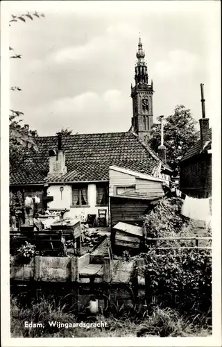 Ak Edam Volendam Nordholland Niederlande, Wijngaardsgracht