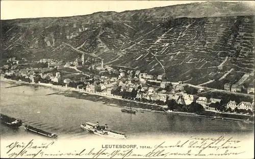 Ak Leutesdorf am Mittelrhein, Gesamtansicht