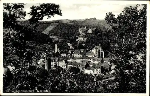 Ak Neuerburg in der Eifel, Ortsansicht, Turm, Kirche