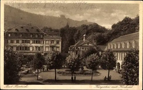 Ak Bad Bertrich an der Mosel Eifel, Kurgarten, Kurhotel