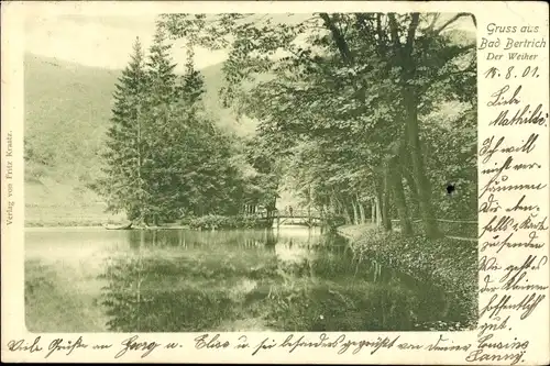 Ak Bad Bertrich an der Mosel Eifel, Weiher