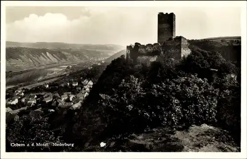 Ak Cobern Kobern Gondorf an der Mosel, Hotel Simonis, Niederburg, Panorama