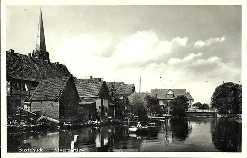 Ak Buxtehude in Niedersachsen, Teilansicht, Viver