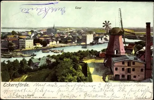 Ak Ostseebad Eckernförde, Totale, Windmühle