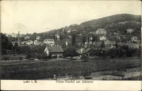 Ak Lahr im Schwarzwald Baden, Villenviertel am Altvater