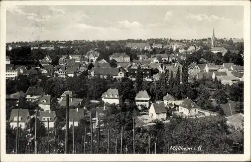 Ak Müllheim in Baden Markgräflerland, Ortsansicht