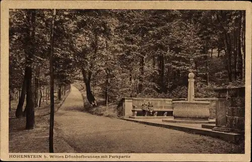 Ak Hohenstein Witten an der Ruhr, Dönnhofbrunnen, Park