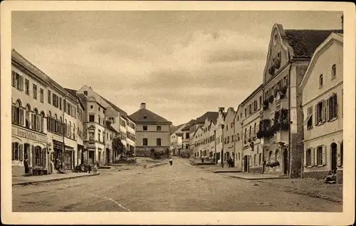 Ak Rotthalmünster in Niederbayern, Oberer Marktplatz