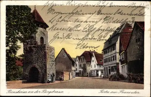 Ak Bensheim an der Bergstraße Hessen, Rinnentor