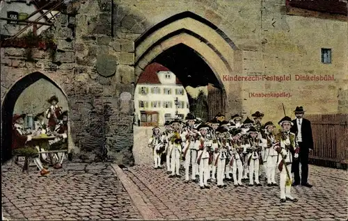 Ak Dinkelsbühl in Mittelfranken, Kinderzech-Festspiel, Knabenkapelle